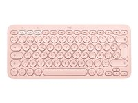 Logitech K380 Multi-Device Bluetooth Keyboard - Näppäimistö - langaton - Bluetooth 3.0 - pohjoismainen (tanska/suomi/norja/ruotsi) - ruusu 920-010402