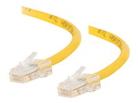 C2G Cat5e Non-Booted Unshielded (UTP) Network Crossover Patch Cable - Risteytyskaapeli - RJ-45 (uros) to RJ-45 (uros) - 3 m - UTP - CAT 5e - säikeinen, uniboot - keltainen 83352