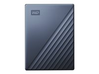 WD My Passport Ultra WDBC3C0020BBL - Kiintolevyasema - salattu - 2 Tt - ulkoinen (kannettava) - USB 3.0 (USB-C liitin) - AES 256 bittiä - sininen WDBC3C0020BBL-WESN