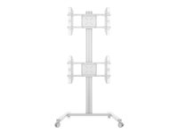 Multibrackets M Display Stand 180 Dual Vertical - Kärry malleihin 2 LCD-näyttöä - alumiini, teräs - hopea -näytön koko: 32"-55" 7350105212222