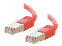 C2G Cat5e Booted Shielded (STP) Network Patch Cable - Kytkentäkaapeli - RJ-45 (uros) to RJ-45 (uros) - 3 m - STP - CAT 5e - valettu - punainen 83792