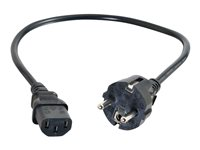 C2G Universal Power Cord - Virtajohto - power CEE 7/7 (uros) to power IEC 60320 C13 - 3 m - valettu - musta - Eurooppa 88544