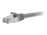 C2G Cat6a Booted Shielded (STP) Network Patch Cable - Kytkentäkaapeli - RJ-45 (uros) to RJ-45 (uros) - 20 m - STP - CAT 6a - valettu, piikitön, säikeinen - harmaa 89924