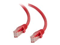 C2G Cat5e Booted Unshielded (UTP) Network Patch Cable - Kytkentäkaapeli - RJ-45 (uros) to RJ-45 (uros) - 3 m - UTP - CAT 5e - valettu, piikitön, säikeinen - punainen 83224