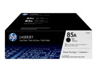 HP 85A - 2 pakettia - musta - alkuperäinen - LaserJet - väriainekasetti (CE285AD) malleihin LaserJet Pro M1132 MFP, M1212nf MFP, M1217nfw MFP, P1102, P1102s, P1102W, P1109, P1109W CE285AD