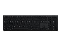 Lenovo Professional - Näppäimistö - langaton - Bluetooth, 2.4 GHz - QWERTY - Pohjoismaat - näppäinkytkin: Scissor-Switch - harmaa - ruskea laatikko 4Y41K04075