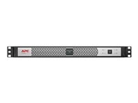 APC Smart-UPS SC SCL500RMI1UC - UPS (telineasennettava) - Vaihtovirta 230 V - 400 watti(a) - 500 VA - Ethernet 10/100, USB - lähtöliittimet: 4 - 1U - musta, hopea malleihin P/N: AR106V, AR4018SPX432, AR4024SP, AR4024SPX429, AR4024SPX431, AR4024SPX432 SCL500RMI1UC