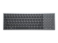 Dell KB740 - Näppäimistö - kompakti, monilaite - langaton - 2.4 GHz, Bluetooth 5.0 - QWERTY - pohjoismainen - titaanin harmaa - sekä 3 vuoden seuraavan arkipäivän laajennettu vaihtopalvelu KB740-GY-R-NOR