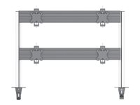 Multibrackets M Pro MBDM2x2U - Asennuspakkaus (pöytäasennus, pylväs) malleihin 2x2 litteät paneelit - hopea 7350105215544