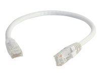 C2G Cat5e Booted Unshielded (UTP) Network Patch Cable - Kytkentäkaapeli - RJ-45 (uros) to RJ-45 (uros) - 15 m - UTP - CAT 5e - valettu, piikitön, säikeinen - valkoinen 83268