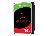 Seagate IronWolf Pro ST14000NEA008 - Kiintolevyasema - 14 Tt - sisäinen - 3.5" - SATA 6Gb/s - 7200 kierrosta/min - puskuri: 256 Mt - sekä 2 vuoden Seagate Rescue Data Recovery ST14000NEA008