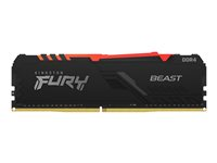 Kingston FURY Beast RGB - DDR4 - pakkaus - 32 Gt: 2 x 16 Gt - DIMM 288 nastaa - 3200 MHz / PC4-25600 - CL16 - 1.35 V - puskuroimaton - non-ECC - musta KF432C16BB1AK2/32
