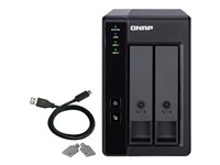 QNAP TR-002 - Kiintolevyasemaryhmä - 2 telineet (SATA-600) - USB 3.1 Gen 2 (ulkoinen) TR-002