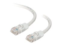 C2G Cat5e Booted Unshielded (UTP) Network Patch Cable - Kytkentäkaapeli - RJ-45 (uros) to RJ-45 (uros) - 30 m - UTP - CAT 5e - valettu, piikitön, säikeinen - valkoinen 83270