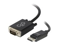 C2G 15ft DisplayPort to VGA Adapter Cable - M/M - Sovitinkaapeli - TAA-yhteensopiva - DisplayPort (uros) to HD-15 (VGA) (uros) - 4.57 m - siipiruuvit, aktiivinen, 1920 x 1200 (WUXGA) -tuki - musta 54343