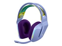 Logitech G G733 LIGHTSPEED Wireless RGB Gaming Headset - Kuulokkeet + mikrofoni - täysikokoinen - 2,4 GHz - langaton - lila 981-000890