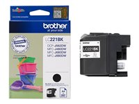 Brother LC221BK - Musta - alkuperäinen - mustepatruuna malleihin Brother DCP-J562DW, MFC-J480DW, MFC-J680DW, MFC-J880DW LC221BK