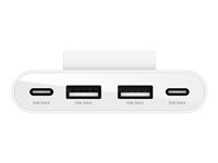 Belkin BoostCharge - Latausliuska - 4 lähtöliittimet (2 USB-C:tä, 2 x USB) - valkoinen BUZ001BT2MWHB7