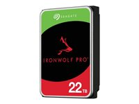 Seagate IronWolf Pro ST22000NT001 - Kiintolevyasema - 22 Tt - sisäinen - 3.5" - SATA 6Gb/s - 7200 kierrosta/min - puskuri: 512 Mt - sekä 3 vuoden Seagate Rescue Data Recovery ST22000NT001