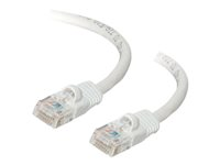 C2G Cat5e Booted Unshielded (UTP) Network Patch Cable - Kytkentäkaapeli - RJ-45 (uros) to RJ-45 (uros) - 50 cm - UTP - CAT 5e - valettu, piikitön, säikeinen - valkoinen 83260