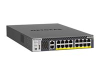 NETGEAR M4300-16X - Kytkin - L3 - Hallinnoitu - 16 x 100/1000/2.5G/5G/10GBase-T (PoE+) - telineeseen asennettava - PoE+ (500 W) XSM4316PB-100NES