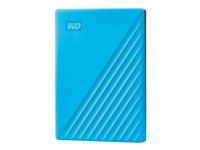 WD My Passport WDBYVG0020BBL - Kiintolevyasema - salattu - 2 Tt - ulkoinen (kannettava) - USB 3.2 Gen 1 - AES 256 bittiä - sininen WDBYVG0020BBL-WESN