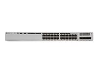 Cisco Catalyst 9200 - Network Essentials - kytkin - L3 - Hallinnoitu - 8 x 100/1000/2.5G/5G/10GBase-T + 16 x 10/100/1000 (PoE+) - telineeseen asennettava - PoE+ (370 W) C9200-24PXG-E