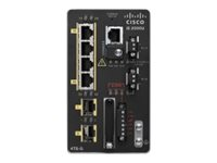 Cisco Industrial Ethernet 2000U Series - Kytkin - Hallinnoitu - 4 x 10/100 + 2 x Gigabit SFP - DIN-kiskoon kiinnitettävä IE-2000U-4TS-G