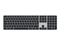 Apple Magic Keyboard with Touch ID and Numeric Keypad - Näppäimistö - langaton - Bluetooth, USB-C - QWERTY - tanskalainen - mustat näppäimet MMMR3DK/A