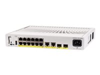 Cisco Catalyst 9200CX - Network Essentials - kytkin - kompakti - L3 - Hallinnoitu - 12 x 10/100/1000 (PoE+) + 2 x 1000Base-T + 2 x 10 Gigabit SFP+ (maa-satelliittiyhteys) - telineeseen asennettava - PoE+ (240 W) C9200CX-12P-2XGH-E