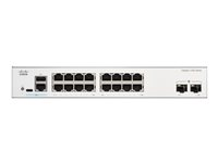 Cisco Catalyst 1200-16T-2G - Kytkin - L3 - smart - 16 x 10/100/1000 + 2 x Gigabit Ethernet SFP - telineeseen asennettava C1200-16T-2G