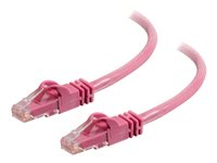 C2G Cat6 Booted Unshielded (UTP) Network Patch Cable - Kytkentäkaapeli - RJ-45 (uros) to RJ-45 (uros) - 2 m - UTP - CAT 6 - valettu, piikitön, säikeinen - vaaleanpunainen 83590