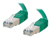 C2G Cat5e Booted Shielded (STP) Network Patch Cable - Kytkentäkaapeli - RJ-45 (uros) to RJ-45 (uros) - 2 m - STP - CAT 5e - valettu - vihreä 83831