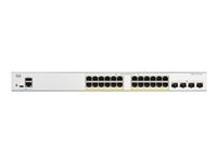 Cisco Catalyst 1200-24FP-4X - Kytkin - L3 - smart - 24 x 10/100/1000 (PoE+) + 4 x 10 Gigabit SFP+ - telineeseen asennettava - PoE+ (375 W) C1200-24FP-4X