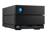 LaCie 2big Dock STLG36000400 - Kiintolevyasemaryhmä - 36 Tt - 2 telineet (SATA-600) - HDD 18 Tt x 2 - Thunderbolt 3, USB 3.2 Gen 2 (ulkoinen) - sekä 5 vuoden tietojen palautuksen huoltosuunnitelma STLG36000400