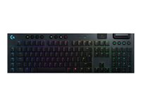 Logitech G915 LIGHTSPEED Wireless RGB Mechanical Gaming Keyboard - GL Tactile - Näppäimistö - taustavalaistu - langaton - Bluetooth, 2.4 GHz - Pohjoismaat - näppäinkytkin: GL Tactile - musta 920-008907