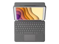 Logitech Combo Touch - Näppäimistö- ja kalvokotelo - sekä kosketuslevy - taustavalaistu - Apple Smart connector - QWERTZ - Saksa - grafiitti malleihin Apple 10.5-inch iPad Air (3. sukupolvi); 10.5-inch iPad Pro 920-009640