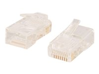 C2G RJ45 Cat5E Modular Plug for Round Stranded Cable - Verkon liitin - RJ-45 (uros) - CAT 5e (pakkaus sisältää 50) 88123