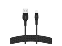 Belkin BOOST CHARGE - Salamakaapeli - USB uros to Lightning uros - 1 m - musta CAA010BT1MBK