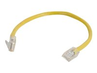 C2G Cat5e Non-Booted Unshielded (UTP) Network Patch Cable - Kytkentäkaapeli - RJ-45 (uros) to RJ-45 (uros) - 0.5 m - UTP - CAT 5e - säikeinen, uniboot - keltainen 83100