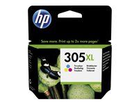 HP 305XL - 5 ml - Tuottoisa - väri (sinivihreä, sinipunainen, keltainen) - alkuperäinen - mustepatruuna malleihin Deskjet 23XX, 27XX, 28XX, 41XX, 42XX; DeskJet Plus 41XX; ENVY 60XX, 64XX; ENVY Pro 64XX 3YM63AE#UUS