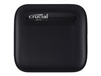 Crucial X6 - SSD - 2 Tt - ulkoinen (kannettava) - USB 3.1 Gen 2 (USB-C liitin) - musta CT2000X6SSD9