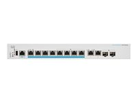 Cisco Business 350 Series CBS350-8MP-2X - Kytkin - L3 - Hallinnoitu - 8 x 100/1000/2.5G (PoE+) + 2 x combo 10 Gigabit SFP+/RJ-45 - telineeseen asennettava - PoE+ (240 W) CBS350-8MP-2X-EU