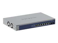 NETGEAR S3600 Series XS508TM - Kytkin - 2+/L3 Lite - smart - 8 x 10/25 Gigabit Ethernet + 2 x 10 Gb:n Ethernet SFP+ (maa-satelliittiyhteys) - työpöytä, telineeseen asennettava XS508TM-100EUS