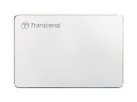 Transcend StoreJet 25C3S - Kiintolevyasema - 2 Tt - ulkoinen (kannettava) - 2.5" - USB 3.1 Gen 1 (USB-C liitin) - hopea TS2TSJ25C3S