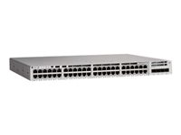 Cisco Catalyst 9200L - Network Essentials - kytkin - L3 - Hallinnoitu - 12 x 100/1000/2.5G/5G/10GBase-T + 36 x 10/100/1000 (PoE+) + 4 x 10 Gigabit SFP+ (maa-satelliittiyhteys) - telineeseen asennettava - PoE+ (1440 W) C9200L-48PXG-4X-E