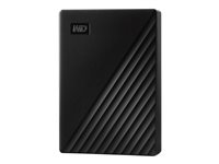 WD My Passport WDBPKJ0040BBK - Kiintolevyasema - salattu - 4 Tt - ulkoinen (kannettava) - USB 3.2 Gen 1 - AES 256 bittiä - musta WDBPKJ0040BBK-WESN