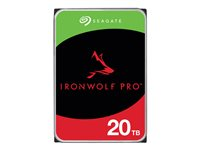 Seagate IronWolf Pro ST20000NE000 - Kiintolevyasema - 20 Tt - sisäinen - 3.5" - SATA 6Gb/s - 7200 kierrosta/min - puskuri: 256 Mt - sekä 3 vuoden Seagate Rescue Data Recovery ST20000NE000