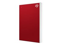 Seagate One Touch HDD STKC5000403 - Kiintolevyasema - 5 Tt - ulkoinen (kannettava) - USB 3.2 Gen 1 - punainen - sekä 2 vuoden Seagate Rescue Data Recovery STKC5000403