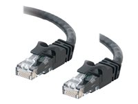 C2G Cat6 Booted Unshielded (UTP) Network Patch Cable - Kytkentäkaapeli - RJ-45 (uros) to RJ-45 (uros) - 50 cm - UTP - CAT 6 - valettu, piikitön, säikeinen - musta 83405